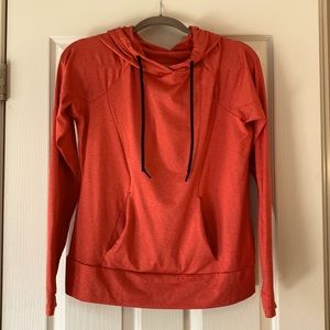 Zella active long sleeve shirt, coral, size Large